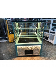 Cake Cabinet Vertical Glass Water Green 100 Cm
