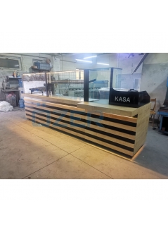 Pastry Bench Wooden Furniture Box Glass 3,5 Meters