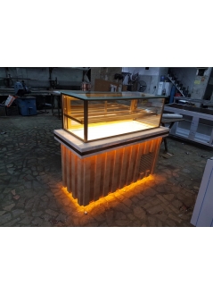 Special Production Cafe Cake Display Cabinet 160 Cm