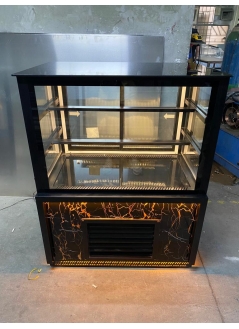 Cake Cabinet 100 Cm Upright Glass Black