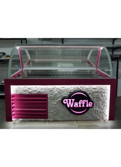 Waffle Cabinet With Natural Stone Decor 150 Cm