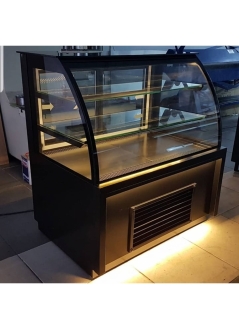 Cake Cabinet 120 cm with Convex Glass