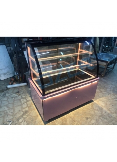Cake Cabinet With Camber Glass Pink Model 100 Cm