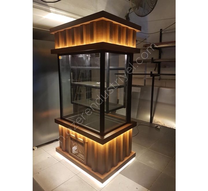 Facade Model Cake Cabinet With Wooden Decor 150 Cm